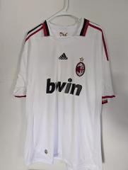 Ronaldinho #80 AC Milan 2009-10 Retro Away Jersey  White