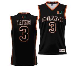 Christian Watson Jersey #3 Miami Hurricanes NIL Basketball Lig...