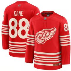 Men's Detroit Red Wings #88 Patrick Kane Jersey Red 2025 Cente...
