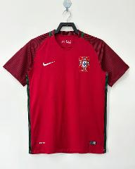 Portugal 2016 Home Retro Jersey  Men, Red
