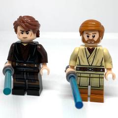 2pcs Star Wars Sith Duel Anakin & Obi-Wan Minifigures Toy