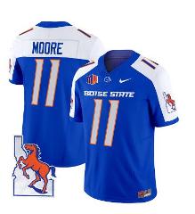 Kellen Moore Jersey #11 Boise 2024 Map Patch Vapor Football Ro...