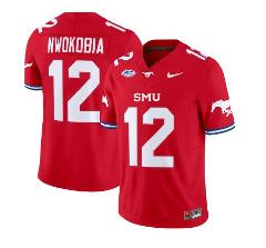Isaiah Nwokobia Jersey #12 SMU Mustangs Icy College Football V...