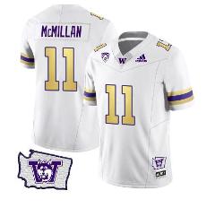 Jalen McMillan Jersey #11 Washington Huskies Map Patch Footbal...
