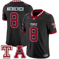 Tyler Matakevich Jersey #8 Temple Owls 2025 Vapor Limited Stit...