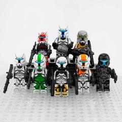 8pcs Star Wars Republic Commandos Boss, Fixer, Sev & Voca Mini...