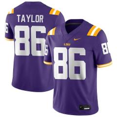 Men's LSU Tigers #86 Mason Taylor Jersey Purple Pick-A-Player ...