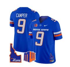 Cameron Camper Jersey #9 Boise State 2024 Home Patch Vapor Foo...