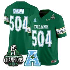 Nola Jersey #504 Tulane Green Wave City Edition 2025 AAC Champ...