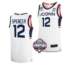 Cam Spencer Jersey #12 UConn Huskies 2024 NCAA National Champi...