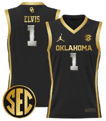 Kobe Elvis Jersey #1 Oklahoma Sooners 2024 Lightweight Basketb...