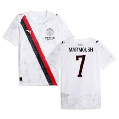 Omar Marmoush 7 Manchester City 2025-26 Match Jersey  White
