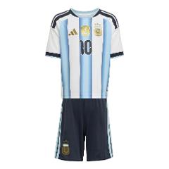 Youth Argentina Lionel Messi 2026 World Cup White Jersey Kids Kit