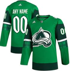 Colorado Avalanche St. Patrick's Day Authentic Custom Jersey -...