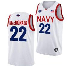 Mac MacDonald Jersey #22 Navy Midshipmen NASA-Themed Basketbal...