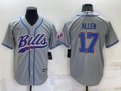 Mens Josh Allen #17 Cosigned Jersey Gray