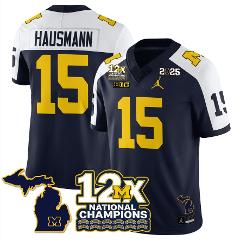 Ernest Hausmann Jersey #15 Michigan Wolverines 12x-Time Nation...