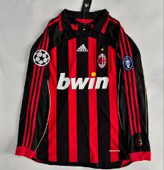 Ricardo Kaka #22 AC Milan 2006-07 Retro Home Long sleeve Jerse...