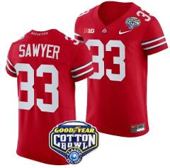 Men's Jack Sawyer Jersey #33 Ohio State Buckeyes Cotton Bowl P...