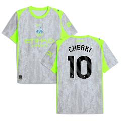 Cherki 10 Manchester City 2025-26 Third Men Jersey  Gray