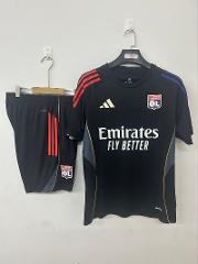 Men's 25/26 Lyon training black short sleeve jersey shirt 3XL