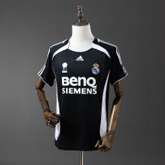 Men's Madrid 06/07 Third Away Black Retro Jersey