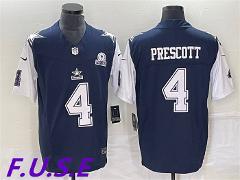 Men's Cowboys #4 Dak Prescott Navy 2023 F.U.S.E. With 1960 Pat...