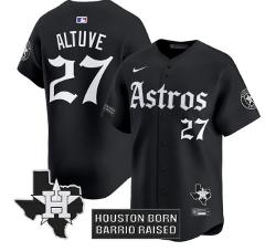 Jos Altuve Jersey #27 Houston Astros Gothic Edition Vapor Prem...