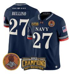 Joe Bellino Jersey #27 Navy Midshipmen 2025 Trophy Champions S...