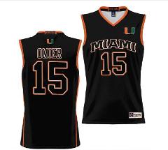 Norchad Omier Jersey #15 Miami Hurricanes NIL Basketball Light...