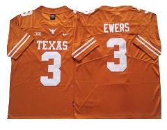 Texas Longhorns #3 Quinn Ewers Orange Football Jersey - Custom