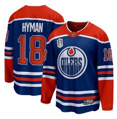Men Zach Hyman 18 Edmonton Oilers 2024 Final Home Breakaway Pl...