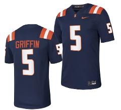 Illinois Fighting Illini Caleb Griffin Jersey #5 Football Stit...