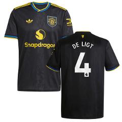 Matthijs de Ligt 4 Manchester United 2025-26 Third Match Jerse...