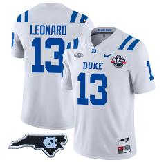 Riley Leonard Jersey #13 Duke Blue Devils Football Limited Whi...