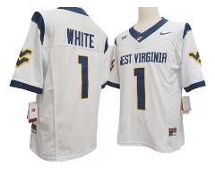 West Virginia Mountaineers #1 Jahiem White White Vapor F.U.S.E...