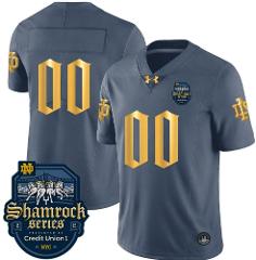 Mens Custom Notre Dame Jersey Name and Number Shamrock Series ...