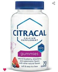 CITRACAL CALCIUM + D3 70 Gummies, Assorted Fruit NEW SEALED BO...