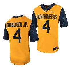 West Virginia Mountaineers CJ Donaldson Jr Jersey #4 Football ...