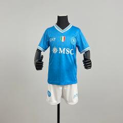 Kids 25/26 Napoli Home Jersey Shirt Kit 2025 Youth Soccer Foot...