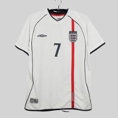 David Beckham 7 England 2002 Home Retro Jersey  Men White