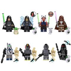 8pcs Star Wars Luke, Mace Windu, Blackout & Spark Minifigures