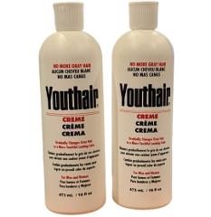 2X YOUTHAIR CREME Hair Coloring for Men and Women 16oz ORIGINA...