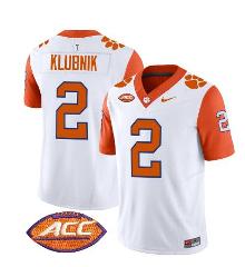 Cade Klubnik Jersey #2 Clemson Tigers Limited Acc Patch Footba...