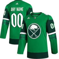 Buffalo Sabres St. Patrick's Day Authentic Custom Jersey - Kel...