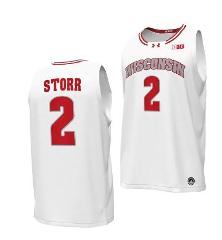 AJ Storr Jersey #2 Wisconsin Badgers By the Players Basketball...