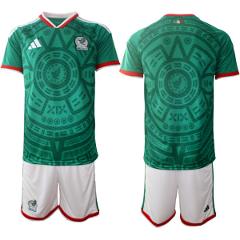 Mexico Blank Green 2026 World Cup Home Soccer Jersey Suit
