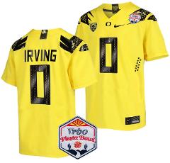 Bucky Irving Jersey #0 Oregon Ducks Fiesta Bowl Patch 2024 Foo...