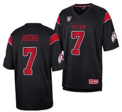 Men's Utah Utes #7 Cameron Rising Jersey College Black