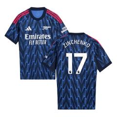 Oleksandr Zinchenko #17 Arsenal 2025-26 Away Men Jersey  Blue